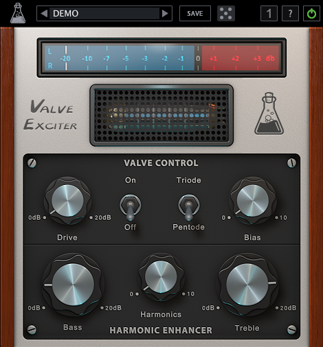 AudioThing Valve Exciter vintage tube exciter plugin interface