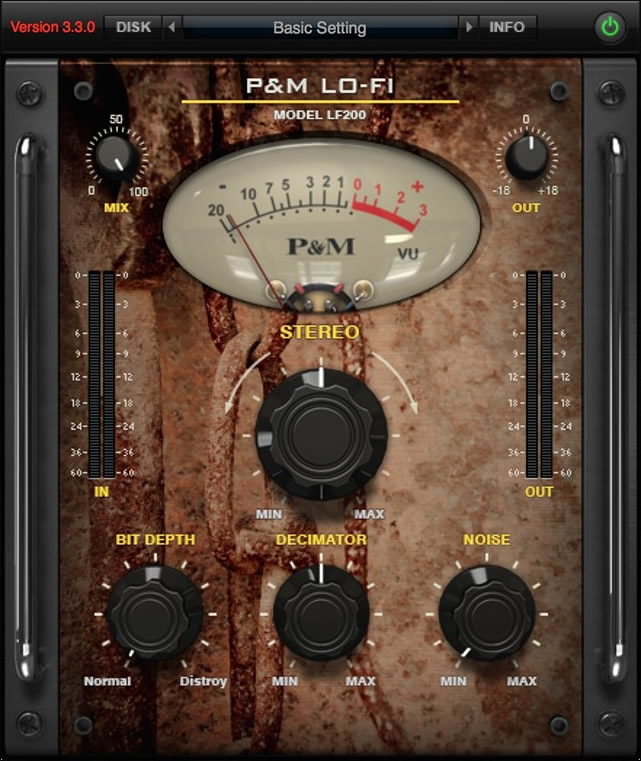 Plug & Mix Lo-Fi bitcrusher and digital noise effect