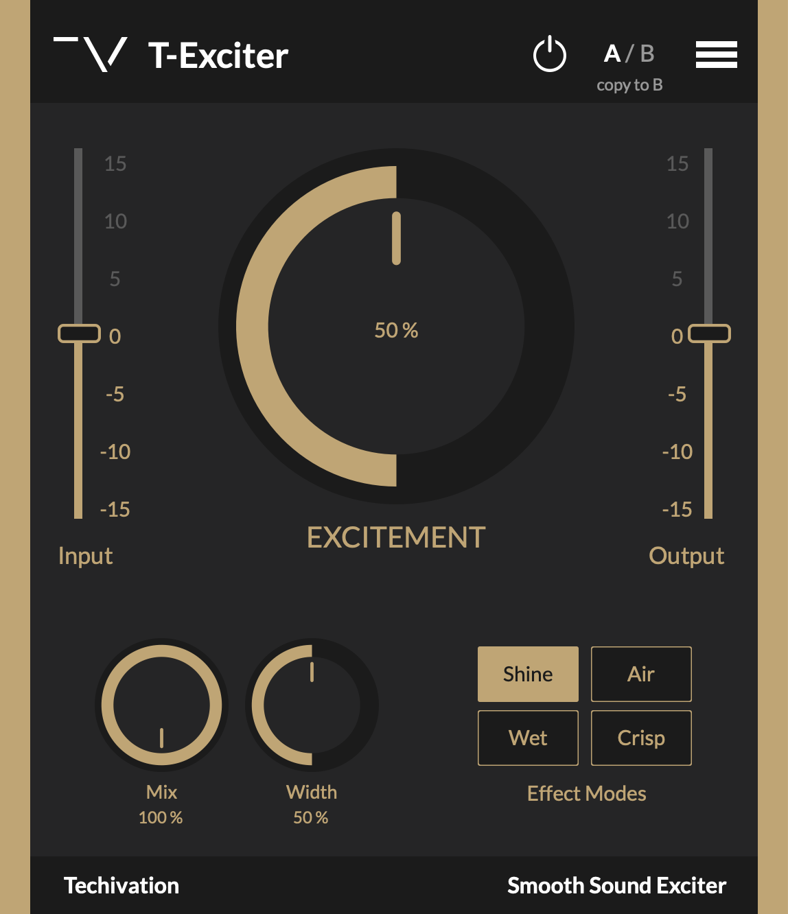 Techivation T-Exciter audio saturation and clarity plugin