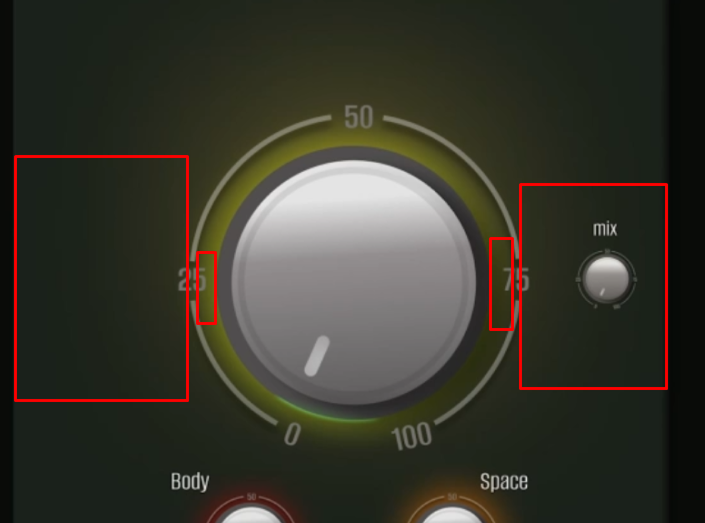 Highlighting blurry edges on the central knob due to simple bitmap resizing